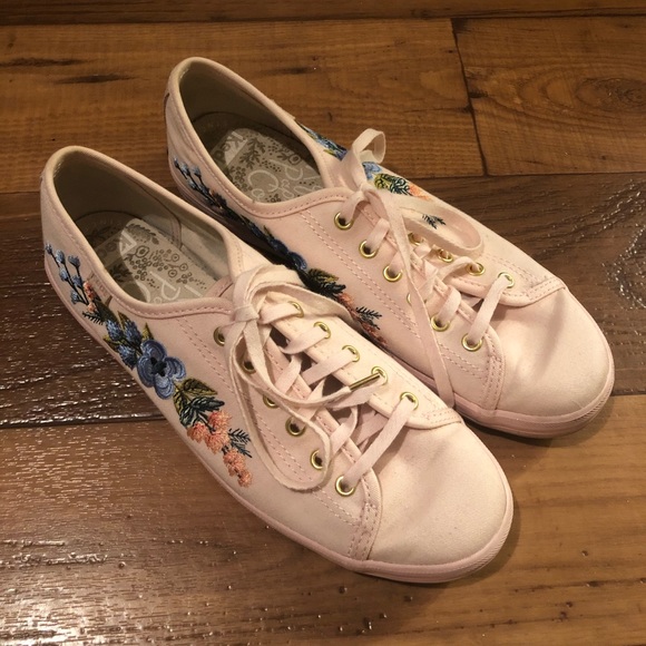 Pink Keds Embroidered